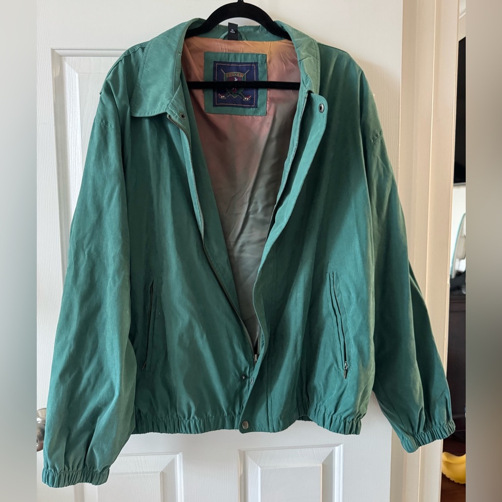 Pro Am Golf Windbreaker, XL, Masters Green, zip front with collar NWOT